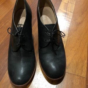 Madewell lace up block heel